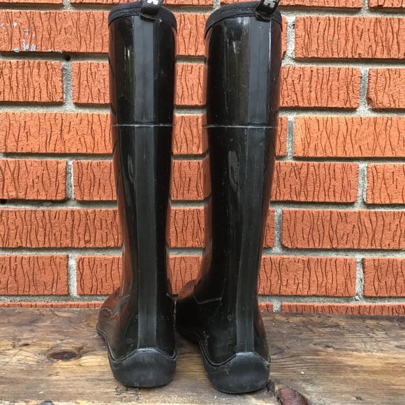Kamik Black Rubber Women's Rain Boots Size 8 - Picture 4 of 6
